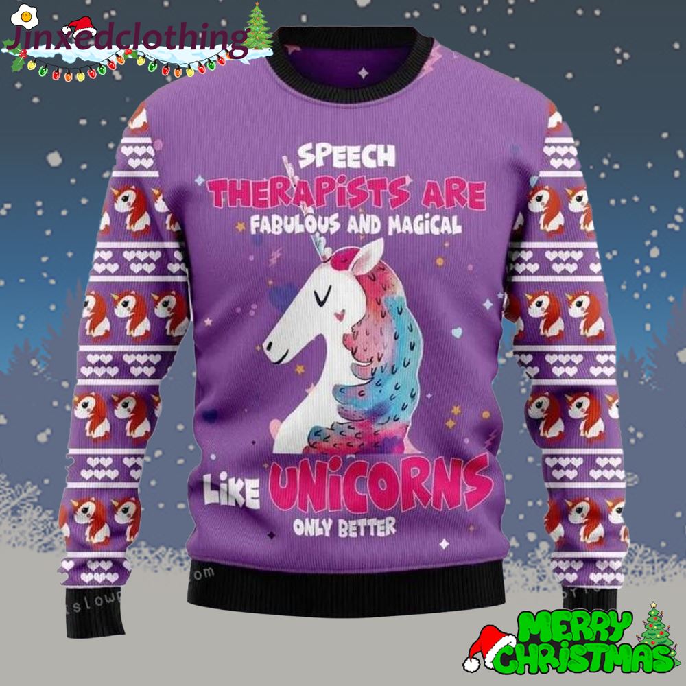 Unicorn Magical Ugly Sweater For Woman Christmas Party 